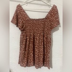 Mason & Belle Square Neck Floral Top (L)